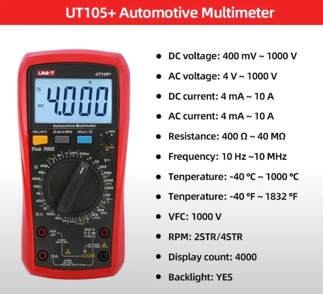 Multimetr UNI-T UT105+
