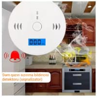Dəm qazı sızması bildiricisi, LCD ekranlı, 85 dB siqnal — şəkil 3