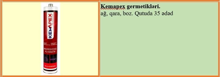 Avtomobil padpres germetikləri
