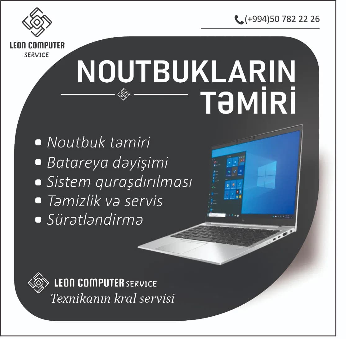 Noutbukların Peşəkar Təmiri və Servisi