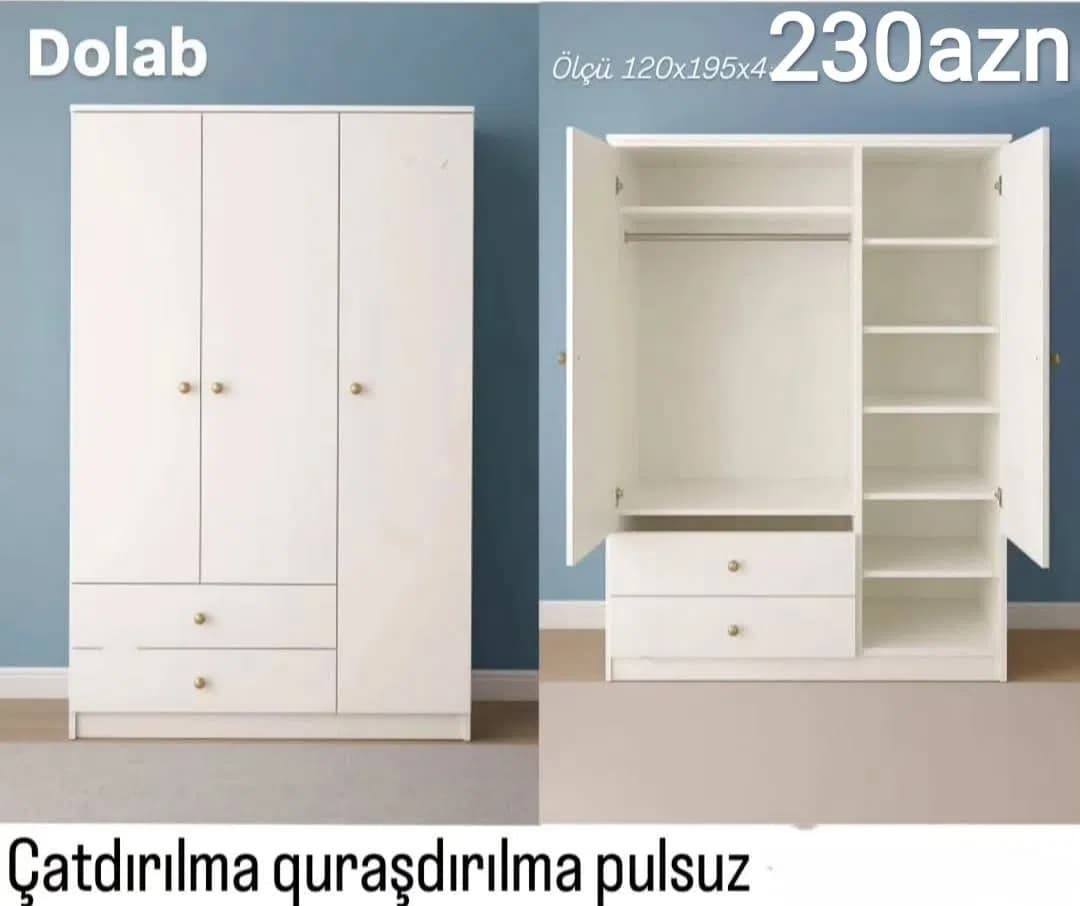3 qapılı dolab