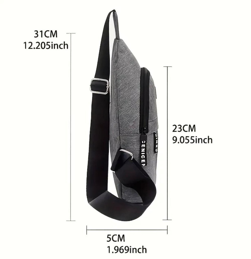 Kişi parça sling bag çantası (Gündəlik çarpaz çiyin çantası) — şəkil 3