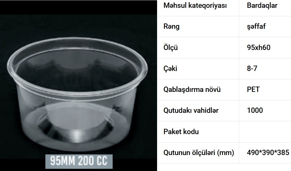 Pet stəkanlar və qapaqları — şəkil 3