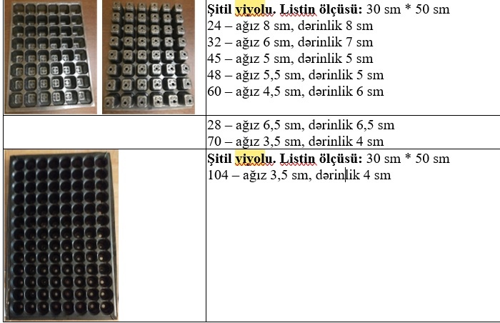 24, 28, 32, 45, 48, 60, 70, 104 gözlü şitil viyolları — şəkil 1