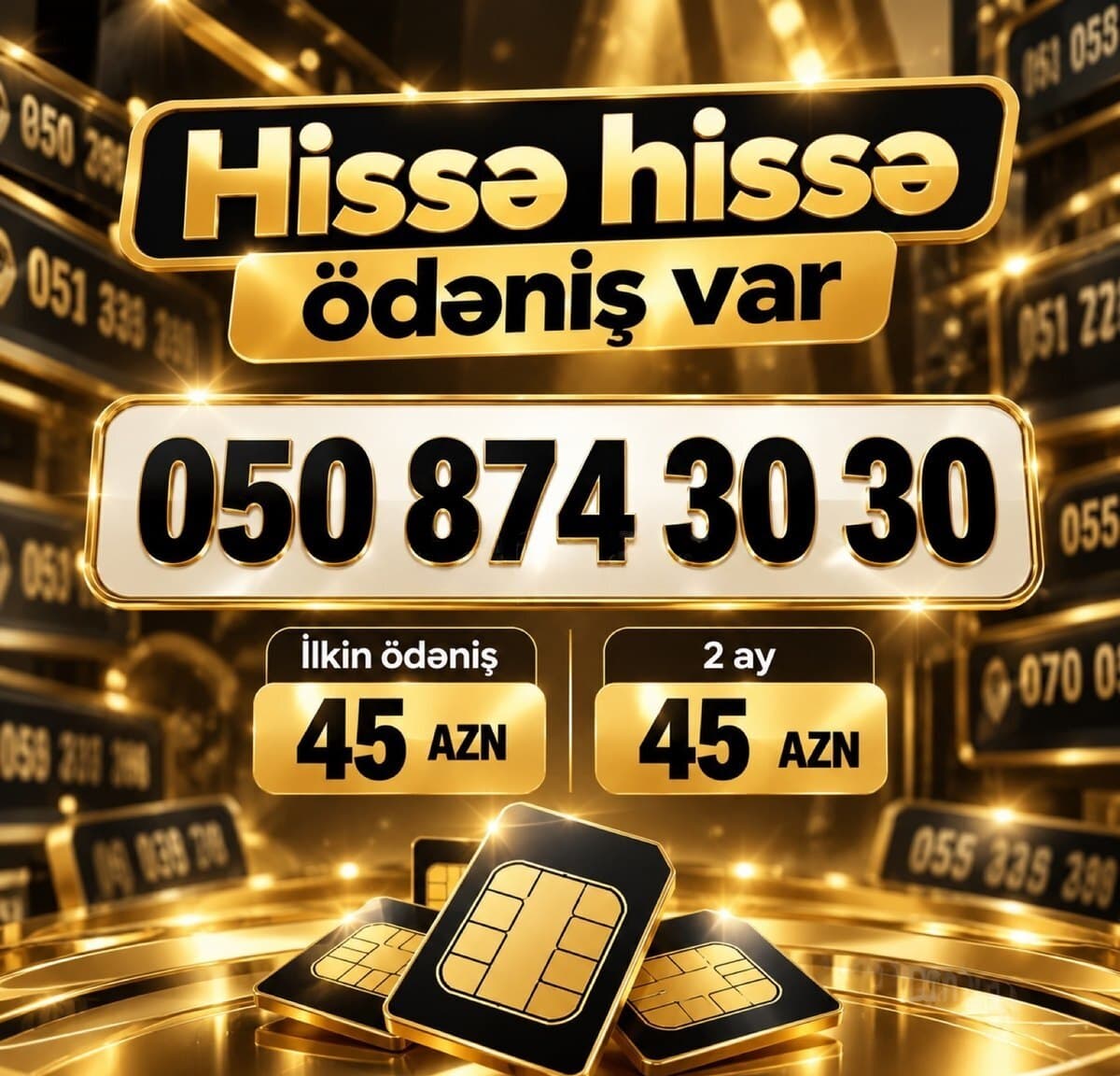 Azercell nömrə (050) 874-30-30