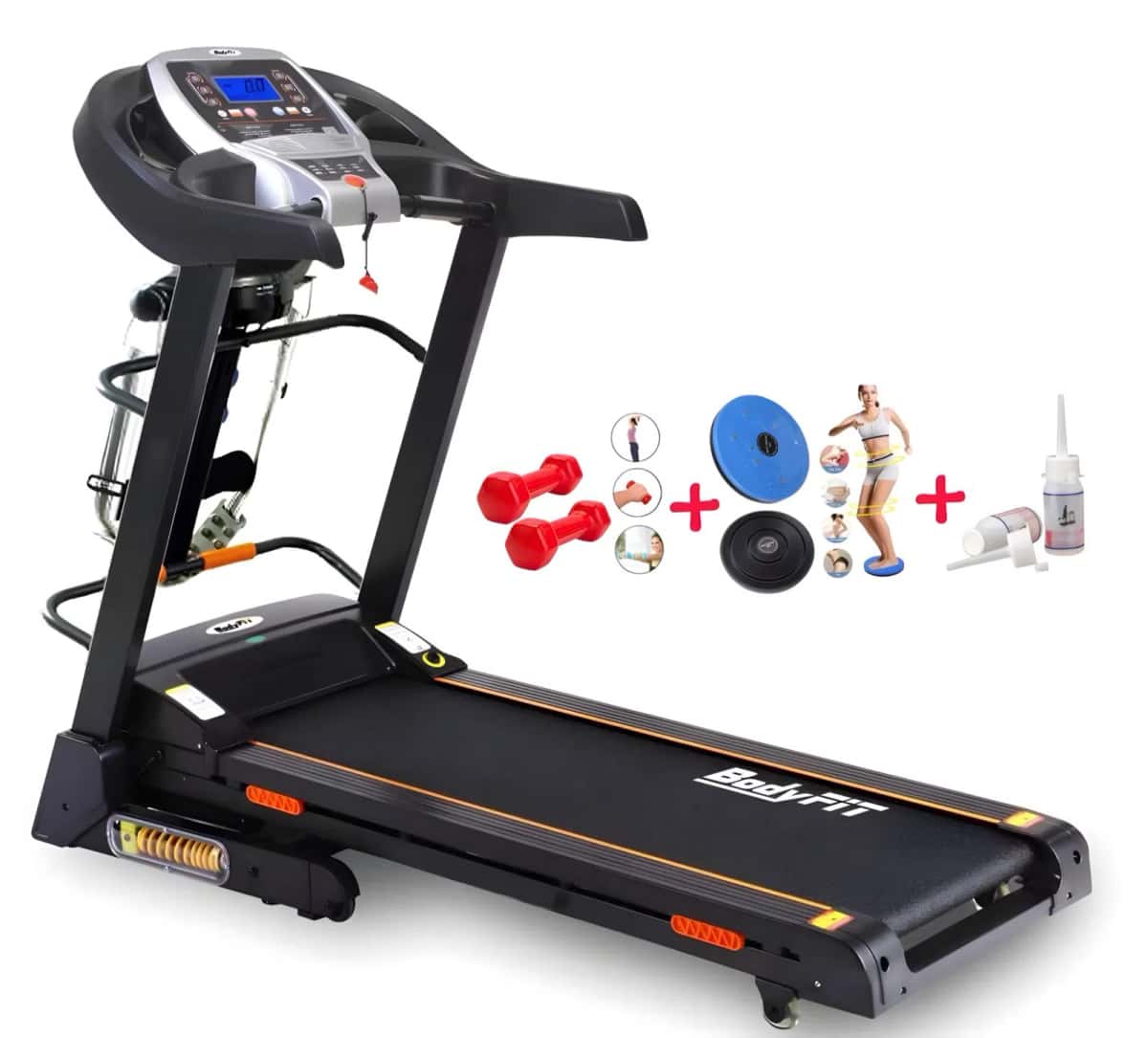 Treadmill Body Fit T900, black, 130 kg - Tenderyard