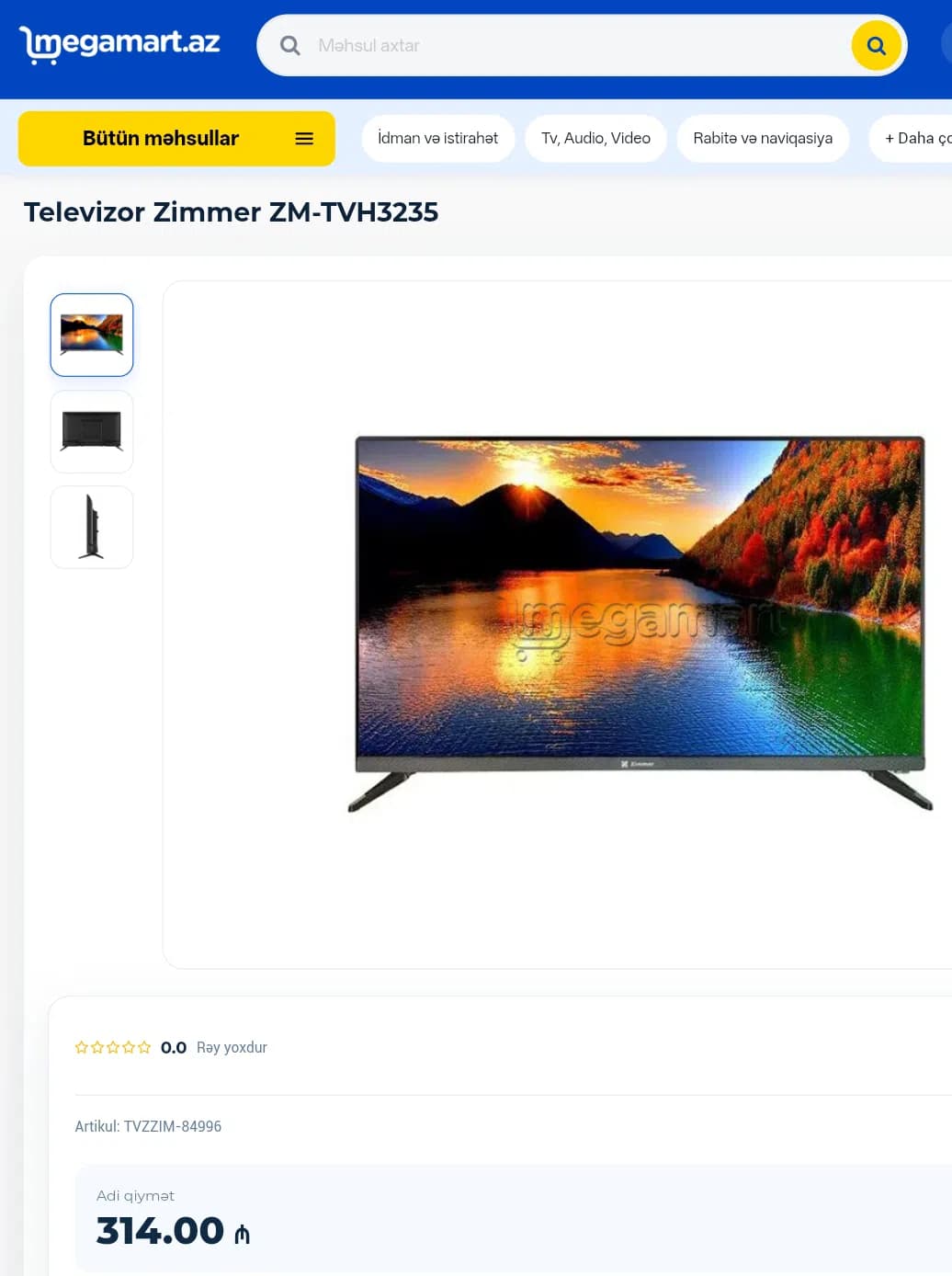 Televizor 32.82" DLED