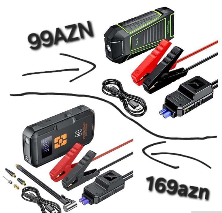 Hoco Avtomobil üçün Jumpstarter və Hava Nasosu - Tenderyard