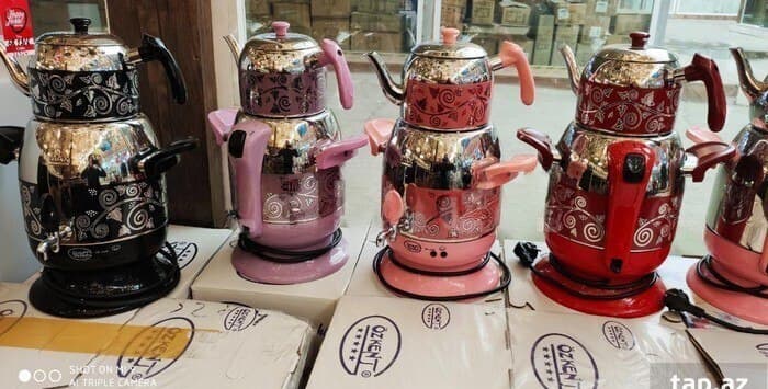 Samovar Paslanmayan polad material