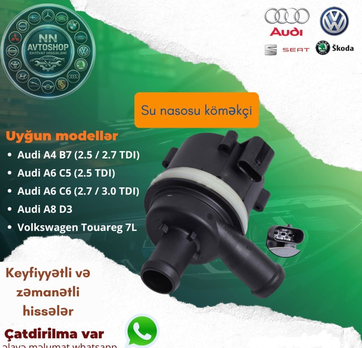 Köməkçi su nasosu Audi A4, A6