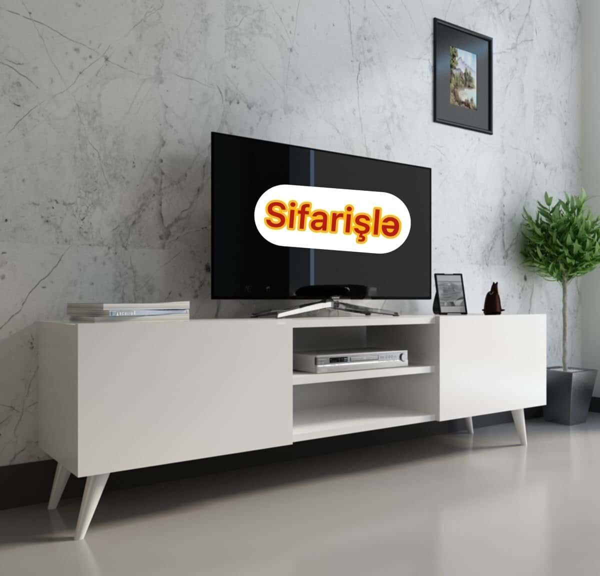 White TV stand - Tenderyard