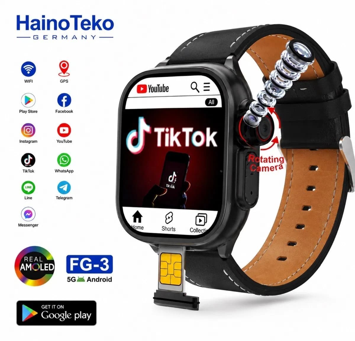 Smart saat Haino Teko FG-3 Qara