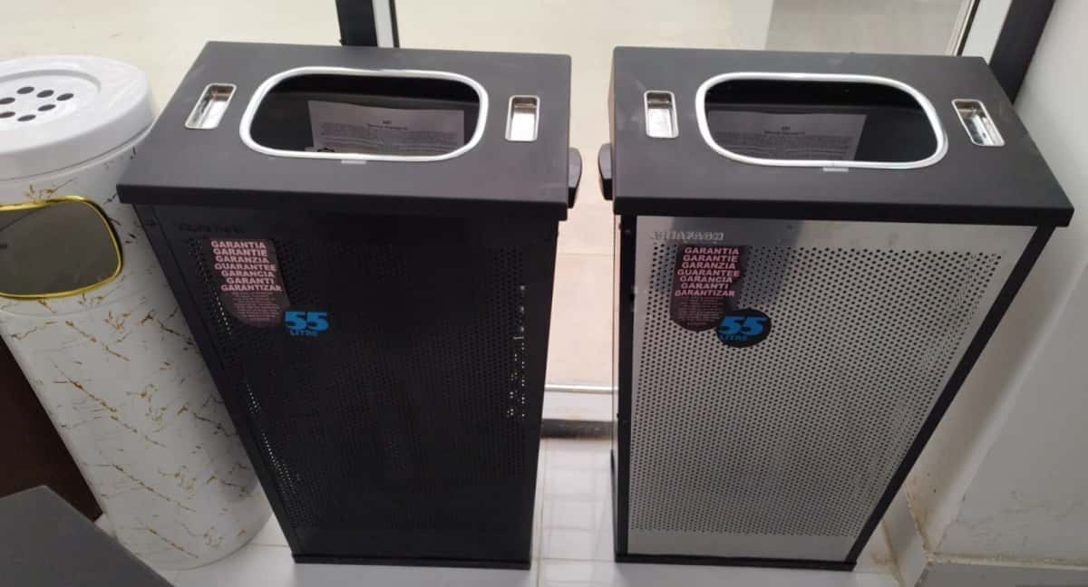 Waste bin 55 liters metal - Tenderyard
