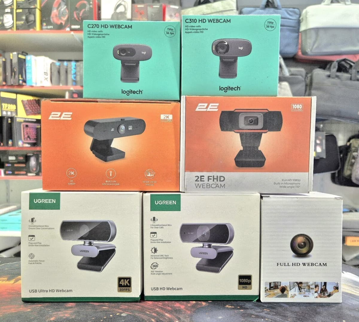 Logitech, 2E və Ugreen Veb Kameralar