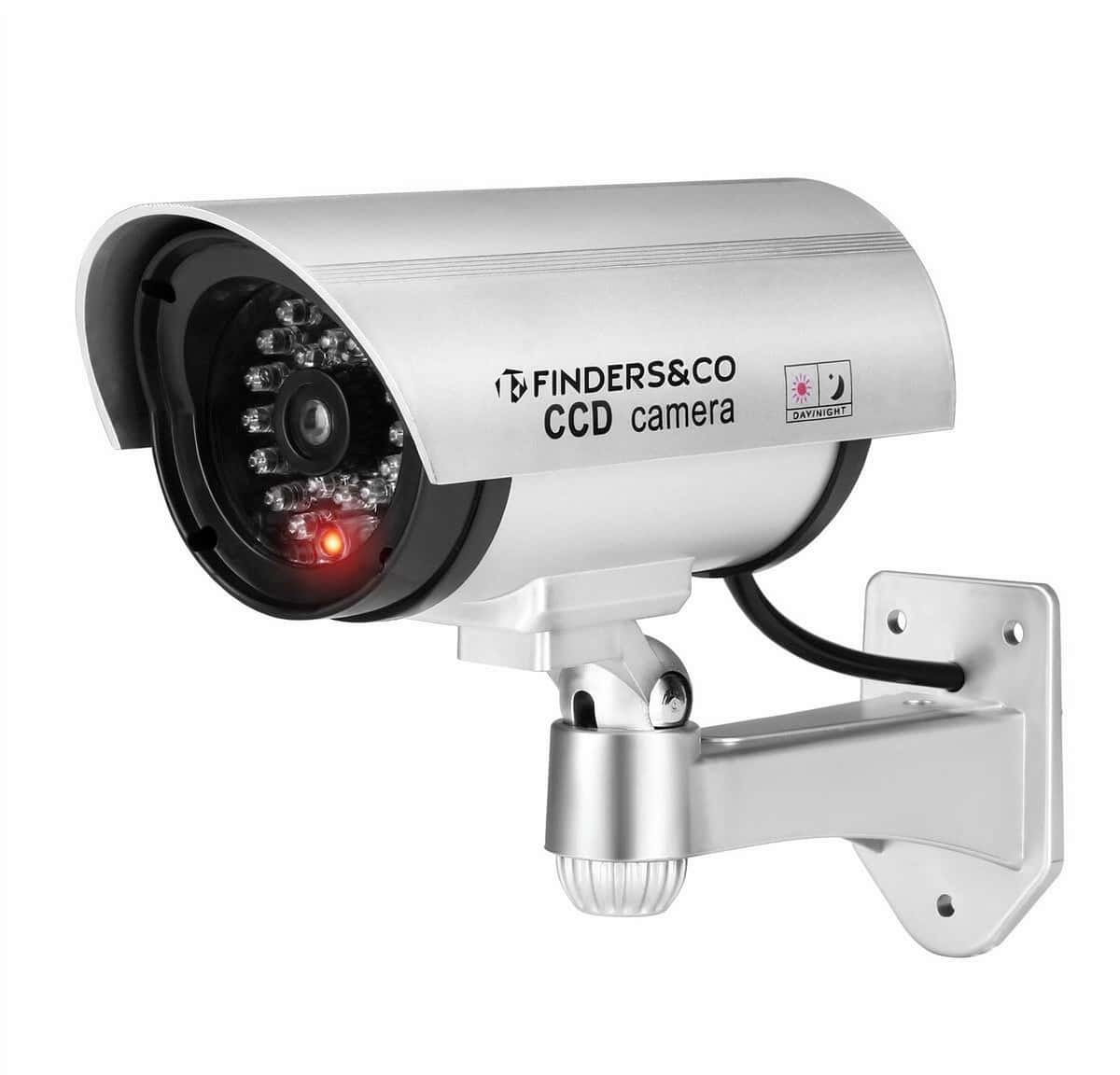 Dummy Surveillance Camera with Light and Cable - Tenderyard