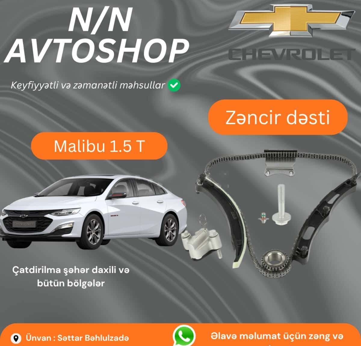 Zəncir dəsti Chevrolet Malibu 1.5T GM - Tenderyard