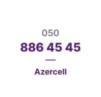 Azercell nömrə (050) 886-45-45 Nağd — şəkil 1