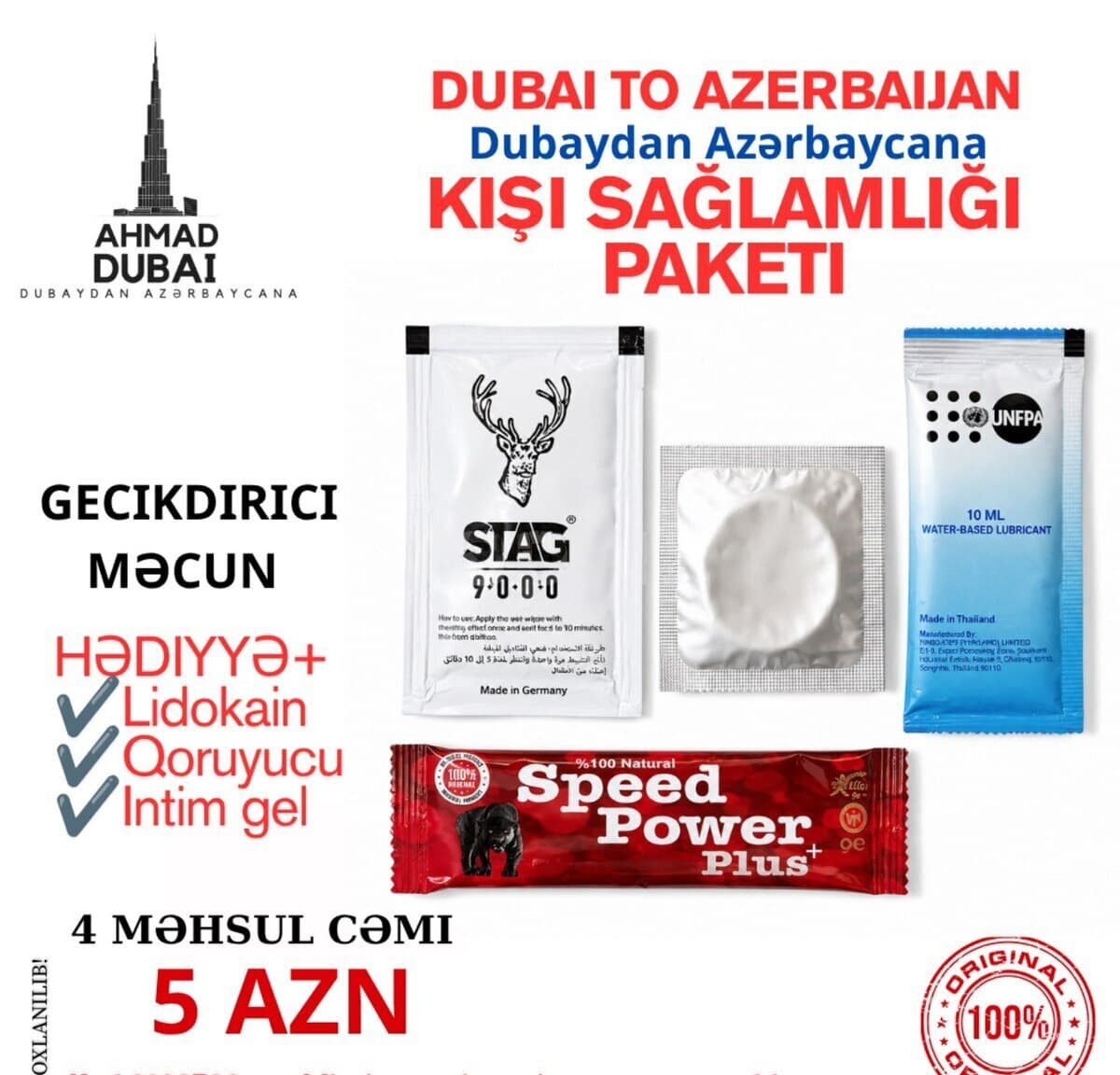 Kişi sağlamlığı üçün intim dəst