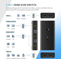 HDMI Switch Ugreen 50744 2-in-1 KVM — şəkil 6