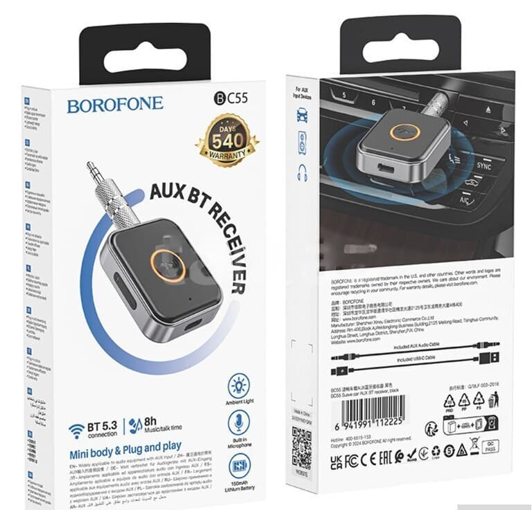 Aux Bluetooth adapteri Borofone BC55
