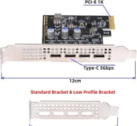 PCI-E Express kart 4x USB 3.1 Gen1 5Gbps (8 sm aşağı profil) — şəkil 4