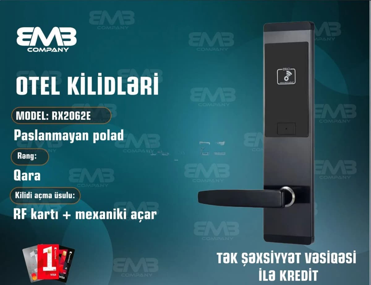 Otel qapı kilidi RX2062E RFID smart
