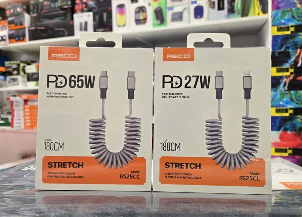 Recci Spiral USB Cable (Type-C and Lightning) - Tenderyard