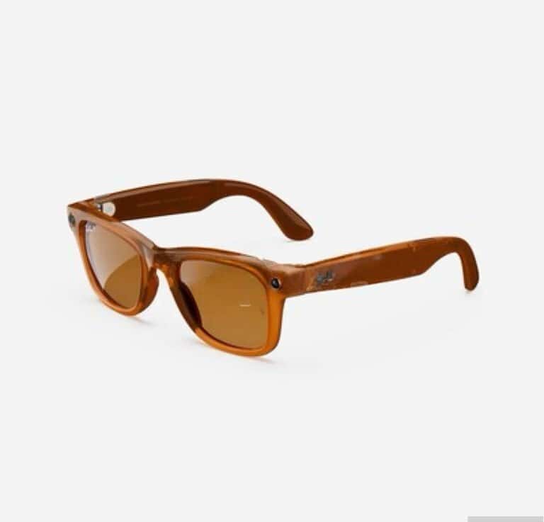 Smart eynək Ray-Ban Meta Wayfarer Shiny Caramel Transparent - Tenderyard