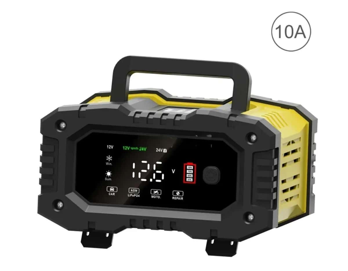 Akkumulyator şarj cihazı Foxsur 10A 12V/24V - Tenderyard