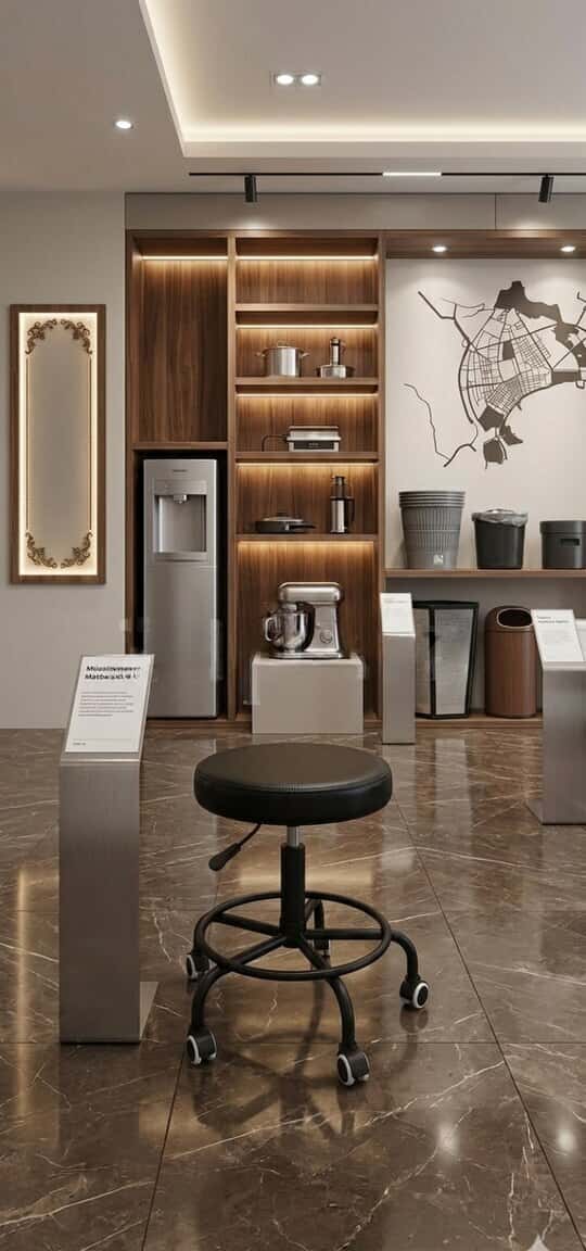 Cosmetology stool rotating with wheels - Tenderyard