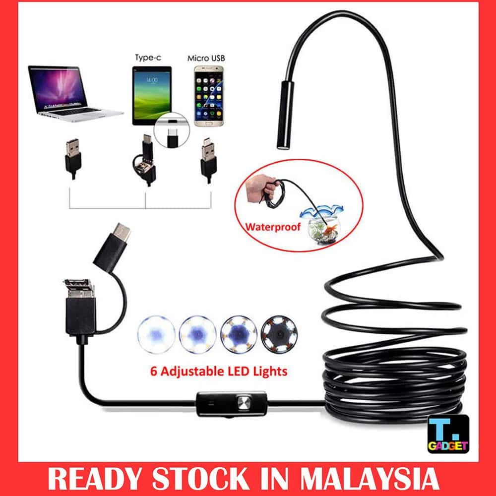 Endoscope camera 3.5m 7mm rigid cable - Tenderyard