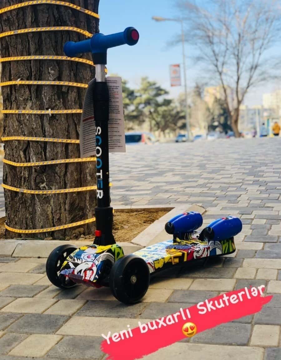 Uniseks uşaq skuteri, Elektrik skuter, Ağ rəng - Tenderyard