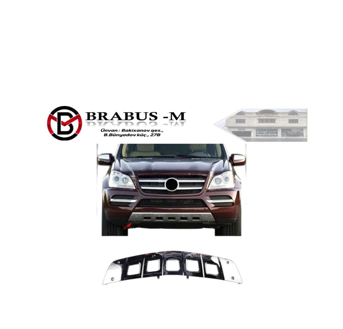 Ön bufer alt xromu Mercedes W164 GL