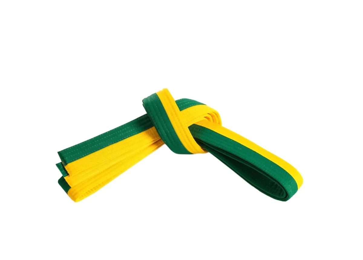 Kəmər Adidas taekvando üçün sarı/yaşıl 250 sm