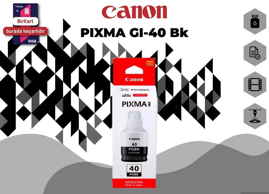 Printer boyası Canon Pixma GI-40 BK