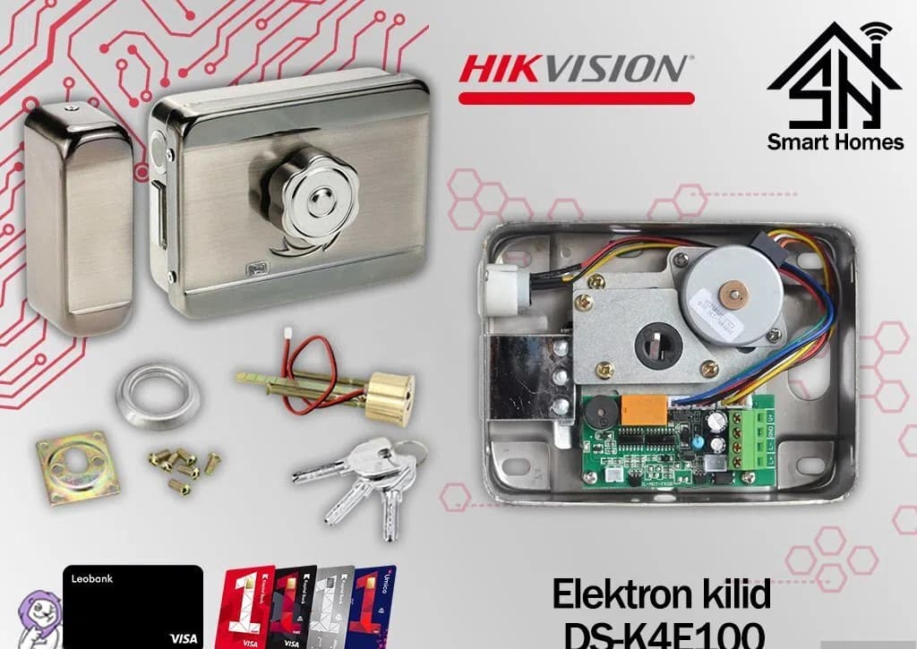 Elektron qapı kilidi Hikvision DS-K4E100