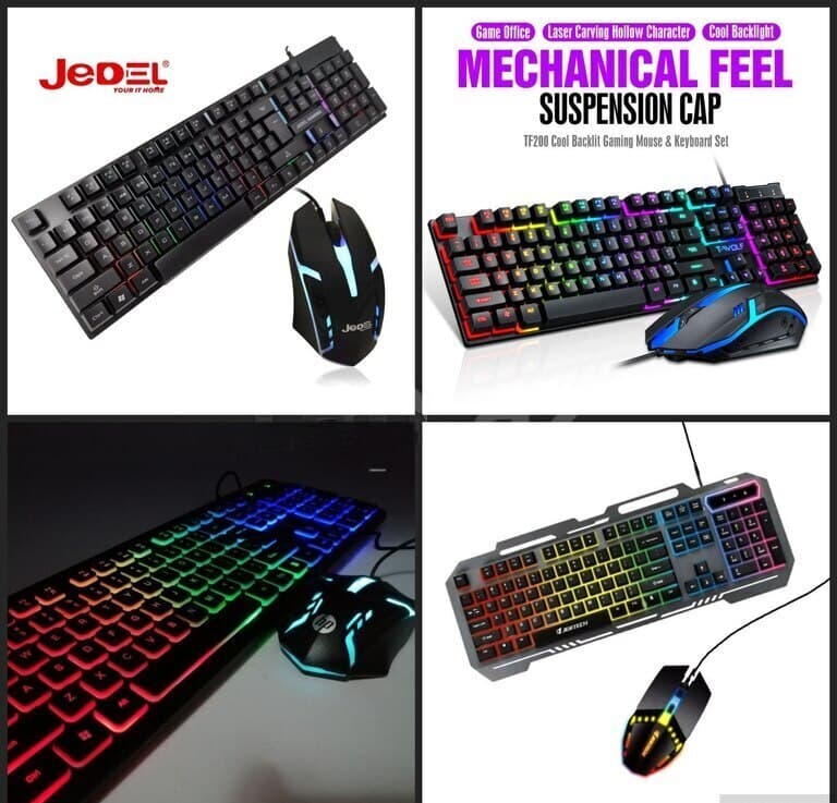 RGB İşıqlı Oyun Klaviatura və Siçan Dəstləri