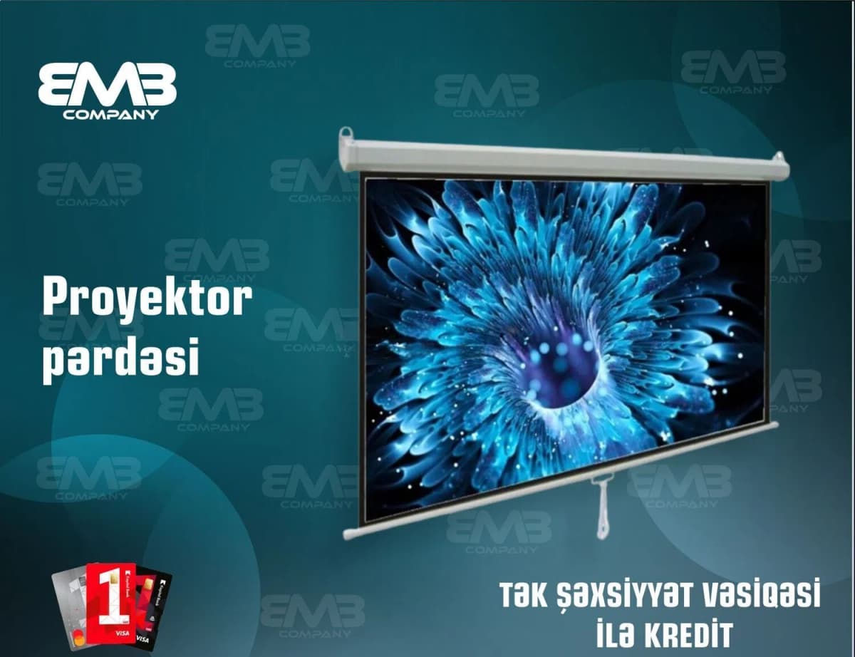 Proyektor pərdəsi (motorlu, tripod və manual)