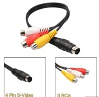 S-Video to 3 RCA adapter kabeli 28 sm — şəkil 2