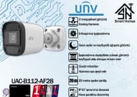 Müşahidə kamerası UNV UAC-B112-AF28 2.8mm 2MP Bullet Camera — şəkil 1