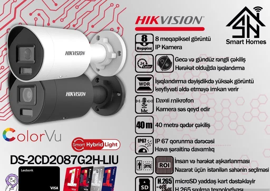 Müşahidə kamerası Hikvision DS-2CD2T87G2-L 8MP 4mm