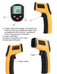 Lazer termometr GM-600C — şəkil 5