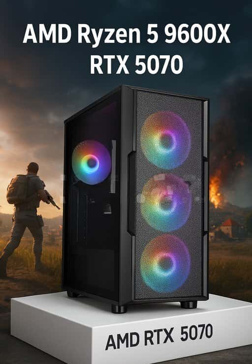 Gaming PC Ryzen 5 9600X, RTX 5070, 32GB DDR5 - Tenderyard