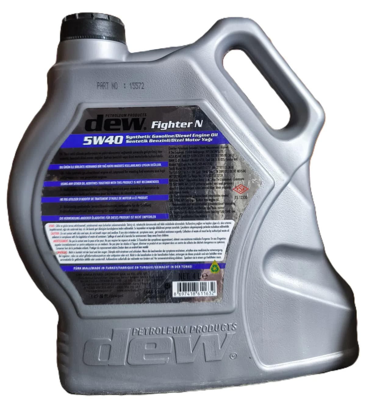 Dew Fighter N 5W40 API SN/CF 4L Motor Yağı