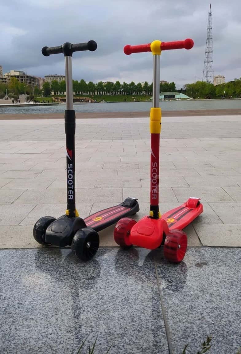Uniseks uşaq skuteri, Kikbord skuter, Qırmızı rəng - Tenderyard