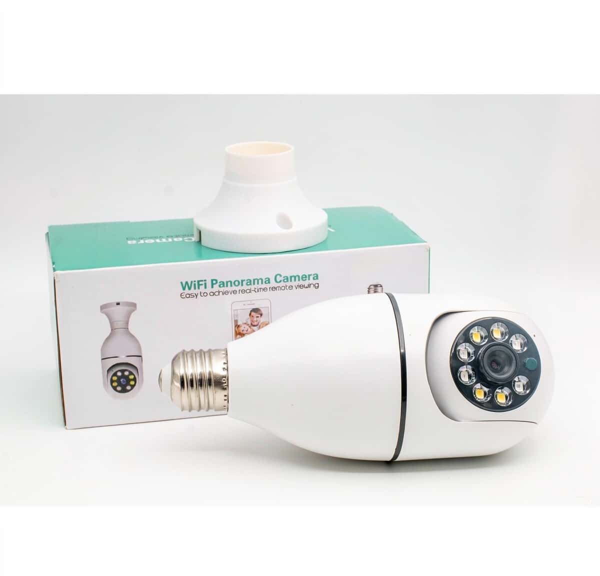 E27 Bulb Socket WiFi Panoramic Security Camera - Tenderyard