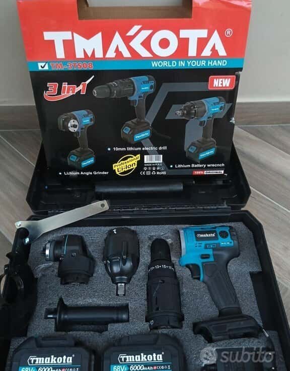 Drill, angle grinder, and impact wrench set Tmakota 68V - Tenderyard