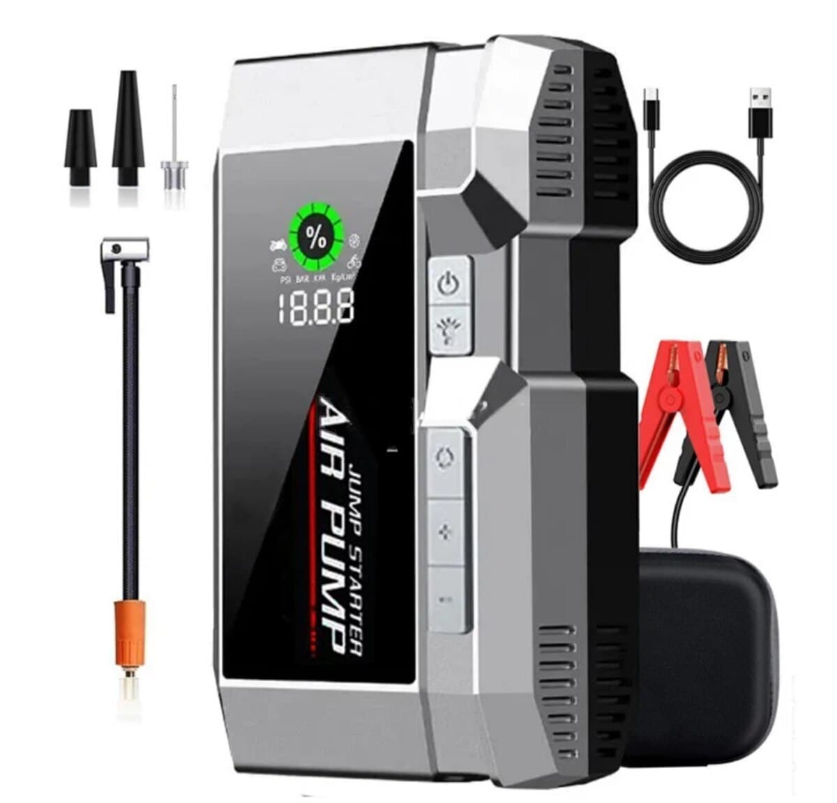 Jump starter və təkər nasosu 12V/24V