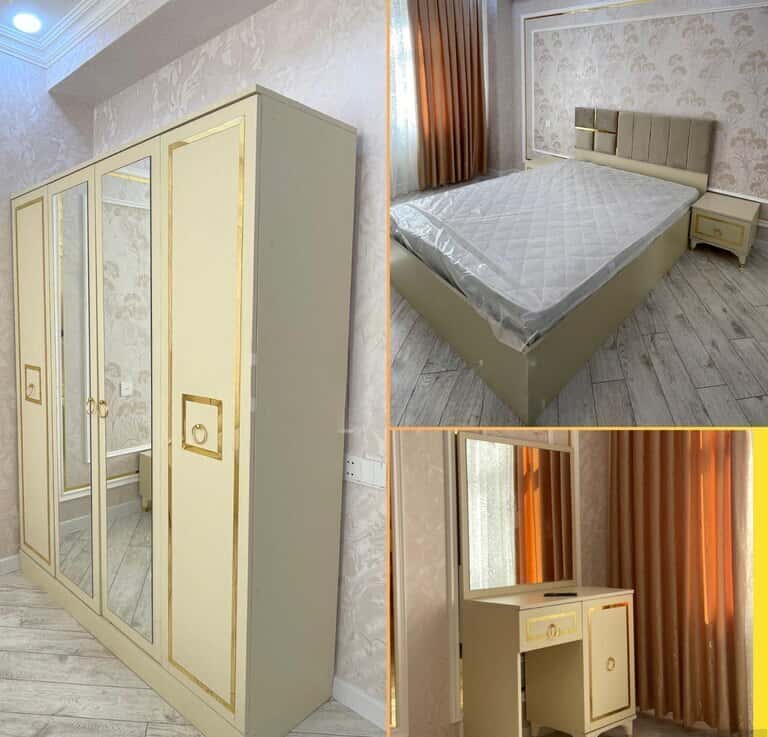 Laminate material bedroom set, Mixed color - Tenderyard