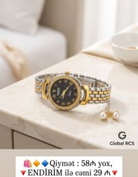 Qadın saatı, Qızılı rəng — şəkil 8